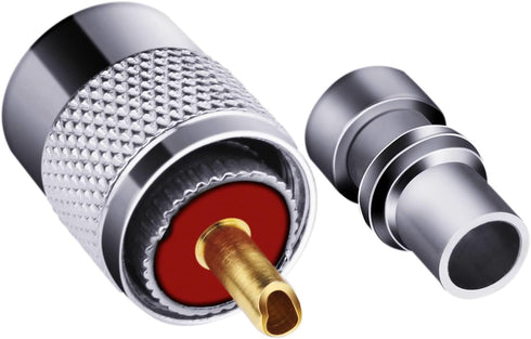 PL259 Coaxial Connectors 6 Pcs, UHF Male Solder Connector Plug with Reducer for RG59 RG8 RG213 Coaxial Cable