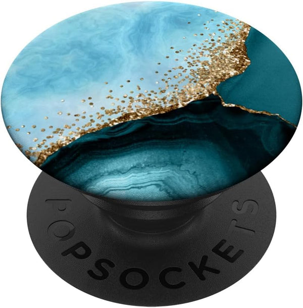Elegant Blue Agate Pattern PopSockets Standard PopGrip