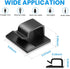 30 Pcs Small Black Adhesive Cable Clips for Cord Management Under Desk Nightstand Phone PC Charger Plug Speaker TV Cord Holder Keeper Hook Wall Wire Organizer Car Dash Cam Ethernet Christmas Light
