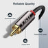 J&D 2 RCA M/M Stereo Audio Cable, Gold-Plated 2RCA Male to 2RCA Male Copper Shell Auxiliary Audio Cord for Home Theater HDTV Amplifiers Hi-Fi Systems Speakers, RCA Audio Cables, 6 Feet