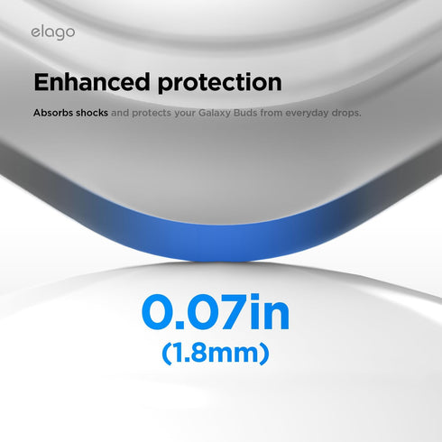 elago 4 4 Compatible with Samsung Galaxy Buds Pro Case & Galaxy Buds Case, Duo with Carabiner, Premium Silicone + TPU