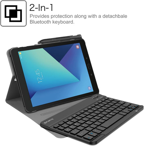 Fintie Keyboard Case for Samsung Galaxy Tab S3 9.7 (Model SM-T820/T825/T827) with Detachable Bluetooth Keyboard