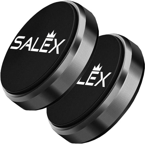 Magnetic Phone Mounts 2 Pack with 3M Adhesive - Black Flat Cell Phone Holder for Car Dashboard, Wall, Mirror.