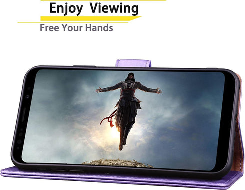 SUANPOT RFID Blocking Leather Wallet Case for Samsung Galaxy S9 5.8", Flip Folio Book Phone Case, Shockproof Cover,