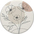 White Cream Beige Boho Chic Minimalist Flower, PopSockets Standard PopGrip