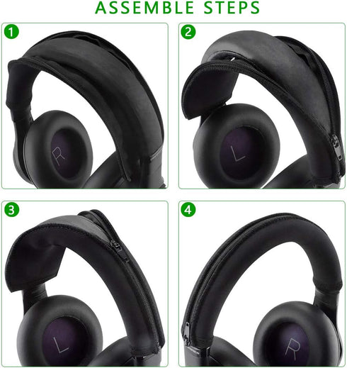 Geekria Flex Fabric Headband Cover for Plantronics BackBeat PRO, PRO+, PRO 2, Wireless Noise Canceling Headphones, Head