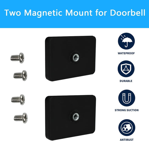 2PCS Doorbell Magnetic Mount Compatible with Blink Doorbell (New-est Model), Doorbell Secure Hold for Iron Doors