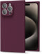 oakxco Silicone Square Edge Case for iPhone 15 Pro Max, Cute Soft Rubber Gel Cover for Women, Burgundy Wine