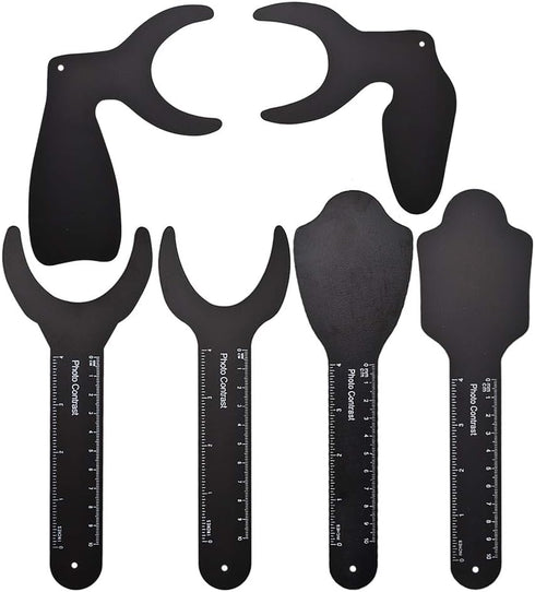 RZJZGZ (6Pcs) Dental Photo Contrast Black Background Board, Autoclavable Dental Orthodontic Oral Cheek Retractors