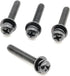 Replacement Screws, 1 Set of Metric Screws (Model RS-198456), Pan Head - Philips Drive - Black Plated (Pack of 4)