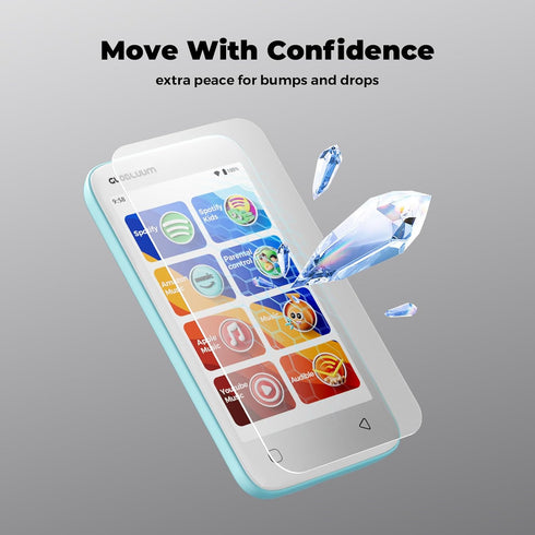 Globluum SU3, SU5, SU7, SU9 MP3 9H Screen Protector Player, Tempered Glass Screen Protector, HD Clear, Scratch