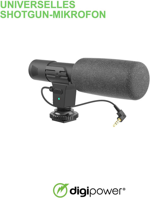 DigiPower Follow ME #GoViral Vlogging Kit for Cameras & Phones, with Microphone, 36 LED Light, Smartphone Grip,