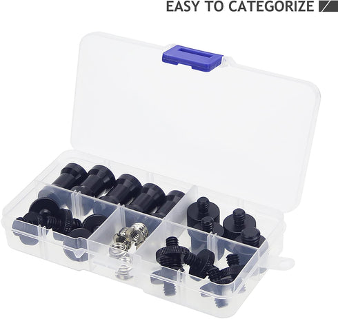 24 Pcs Camera Screw Adapter 1/4 to 1/4 and 1/4 to 3/8 Tripod Mount Converter Set for Camera Mount and Monopod