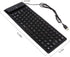 Foldable Silicone Keyboard, USB Wired 85 Keys Waterproof Soft Touch Silent Typing for PC Laptop Notebook (Black)