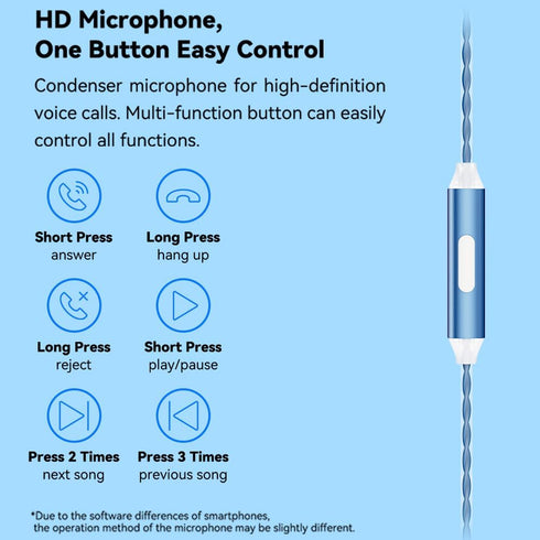 EB2S Pro Flat Wired Earbuds with 15.4mm LCP Dynamic Driver, Balanced IEM Hearphones with Mic, Silver-Plated Cable