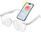GenXenon Smart Glasses for Women, Clear Frame Blue Light Glasses, Magnetic Charging, Open-Ear