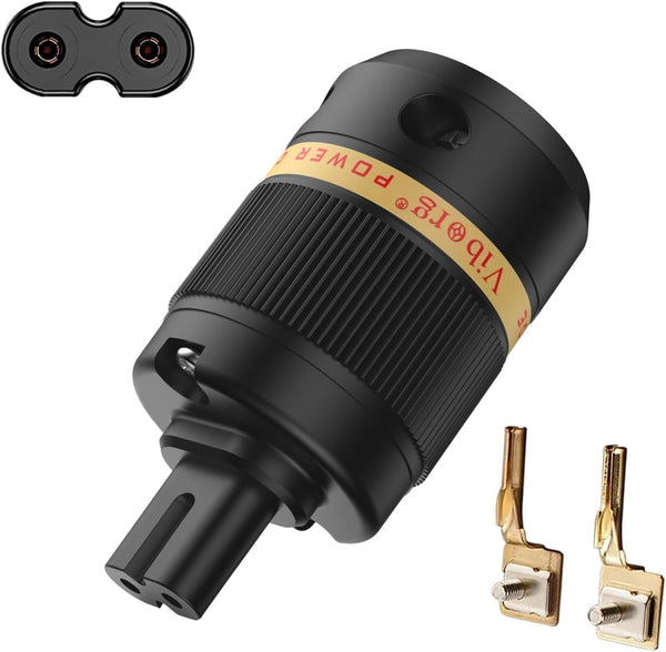 Viborg VF508G C7 Power Connector - Gold Plated Pure Copper IEC Connector