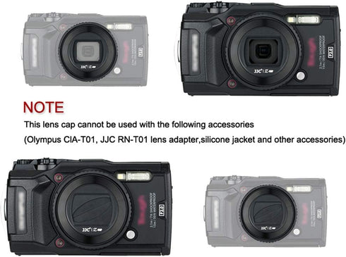 Lens Protector Cover for Olympus TG-7 TG-6 TG-5 TG-4 TG-3 TG-2 TG-1 Camera, Rotating Lens Cap, Replaces Olympus LB-T01