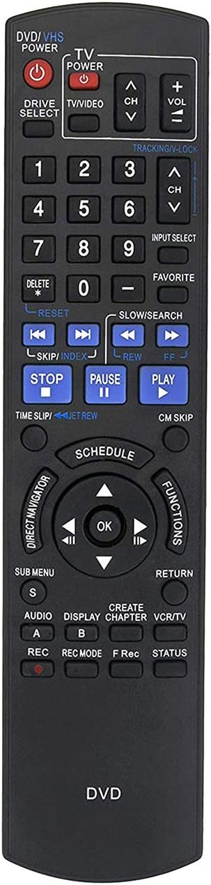 ALLIMITY N2QAYB000197 Remote Control Replacement for Panasonic DVD Recorder DMR-EZ48 Series