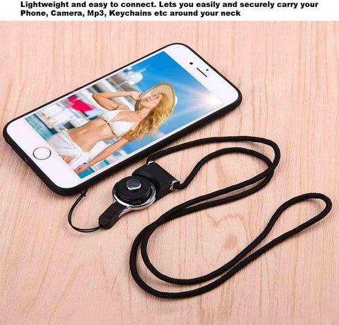 3Pcs Detachable Cell Phone Neck Lanyard Strap, Ideal for Cellphone, ID Card Badge, Camera, iPod, PSP, USB Flash Drive -