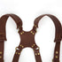 Pissente Leather Camera Strap, Adjustable Dual Leather Harness with Rivet, Double Shoulder Strap for Digital Camera