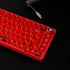 114 Keys Transparent Keycaps, PC Cherry Profile Red Crystal Keycap Set for Cherry MX Switches Mechanical Keyboard