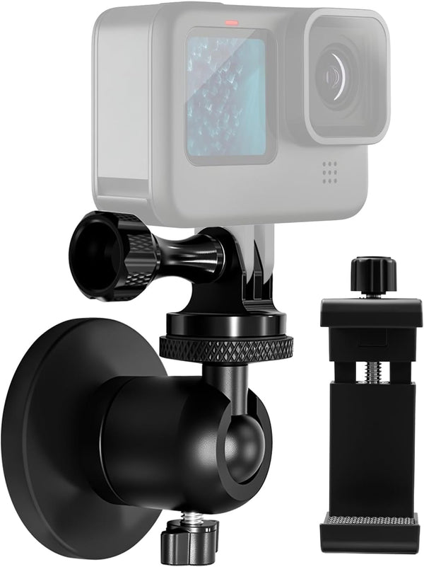 THXCHER Magnetic Phone & Action Camera Mount with Heavy-Duty Magnet, Fence & Metal