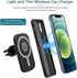 Magnetic Wireless Car Charger with 5W, 7.5W, 10W, 15W Output, Dashboard and Air Vent Phone Holder Charger (Black)