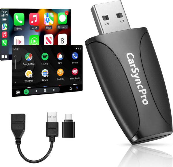 carsyncpro Benz Wireless CarPlay Adapter, Wireless CarPlay/Android Auto for Mercedes with Wired CarPlay,