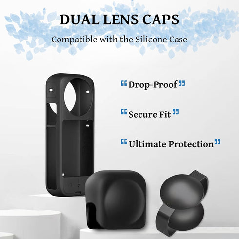 Insta360 X4 Accessories Kit, Bundle of Hard Shell Carry Case, Silicone Protective Case, Lens Guard