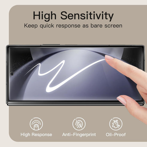 JETech Front Privacy Screen Protector for Samsung Galaxy Z Fold 6, Anti-Spy Tempered Glass Film, Case-Friendly, 2-Pack