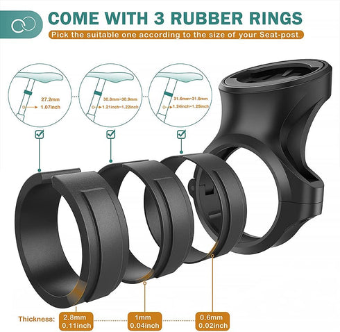 TUSITA Quarter Turn Mount for Garmin Varia RTL510 RTL515 RVR315 Rearview - Fits 27.2mm 30.9mm 31.6mm Seatpost