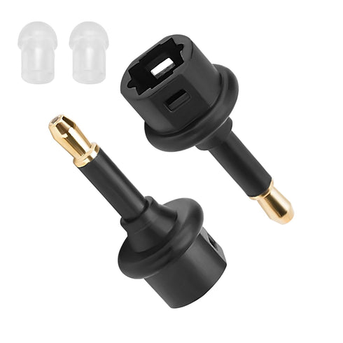 Togconn Toslink to Mini Toslink (3.5mm Jack) Audio Adapter 2 Pack, Toslink Female