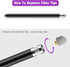 Granabol Sensitivity Capacitive Stylus, 4 in 1 Touch Screen Pen with 8 Extra Replaceable Tips, 2Pcs for iPhone iPad