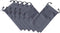 AKOAK Microfiber Waterproof Drawstring Pouch, Soft Storage Bag for Cell Phones, Power Bank and More, Grey, Pack of 6