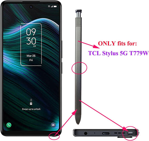 for TCL Stylus 5G T779W Touch Pen,Stylus Pen,Touch Stylus Pen Replacement for TCL Stylus 5G T779W 6.81" 2022 (T779W-Black-1 Piece)