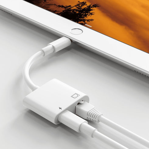 USB C to Ethernet Adapter, 2 in 1 RJ45 Ethernet LAN Network Adapter with USB Type C Charge Port, Plug and Play