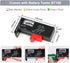 199+ 9V Battery Organizer Holder Storage Case with Tester,Waterproof Carrying Case Bag,Battery Vault Box for Garage