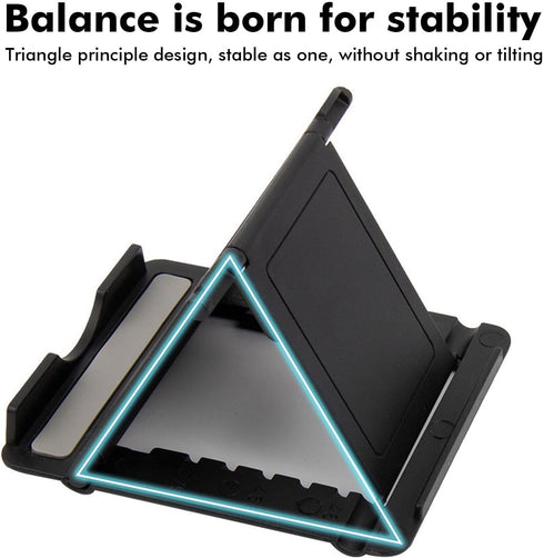 HZZADZXW 2 Pack Portable Cell Phone Stand Holder for Desk, Foldable Pocket-Sized Adjustable Mount, Universal Desktop