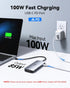 USB C Docking Station Dual Displayport Monitor, USB C Hub with 2 DP, HDMI, VGA, PD Charging, USB A&C Ports