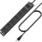 HHSOET Wall Mount Magnetic Power Strip, Under Desk 6 Outlet Mountable Socket, Metal