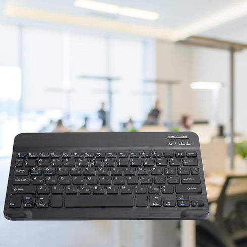 Cyrillic Keyboard for Tablet, Black Russian 10.1 Slim Ultra Wide 80-Key Bluetooth 3.0 for iOS and Windows