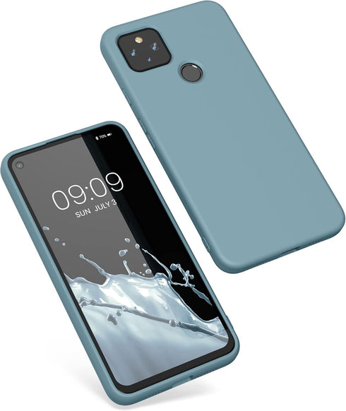 kwmobile Case Compatible with Google Pixel 4a 5G - Slim Protective TPU Silicone Phone Cover, Arctic Night