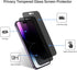 ProCase 2 Pack Privacy Screen Protector for iPhone 14 Pro Max 2022, 9H Anti Spy Dark Tempered Glass, Case Friendly,