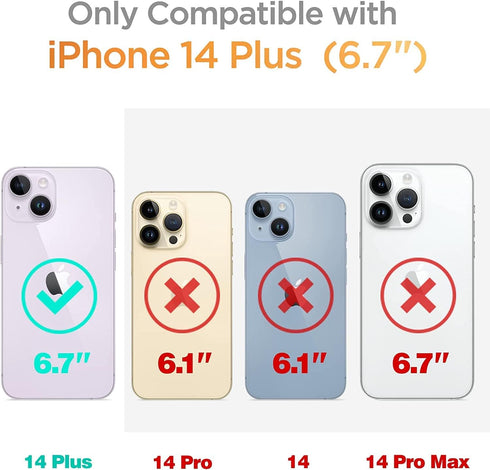 Cute Highland Cow and Cub Phone Case for iPhone 14 Plus, Animals Pattern Silicone Shockproof TPU Bumper Cover