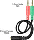 ENVEL Headset and Microphone Splitter Cable for PC 3.5mm Jack Headphones Audio Adapter Convertors 3.5mm Female to 2 Dual 3.5mm Male for Computer Simultaneously Y Splitter
