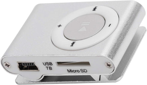 Sport MP3 Players with Clip, Screenless Portable Music Player, Mini MP3 Player with Earphone and USB Cable (Silver)