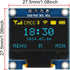 AITRIP 2PCS ESP-32 CP2102 Chip+2PCS 0.96 Inch I2C 12864 SSD1306 30pcs 20cm USB-C Development Board OLED IIC Display