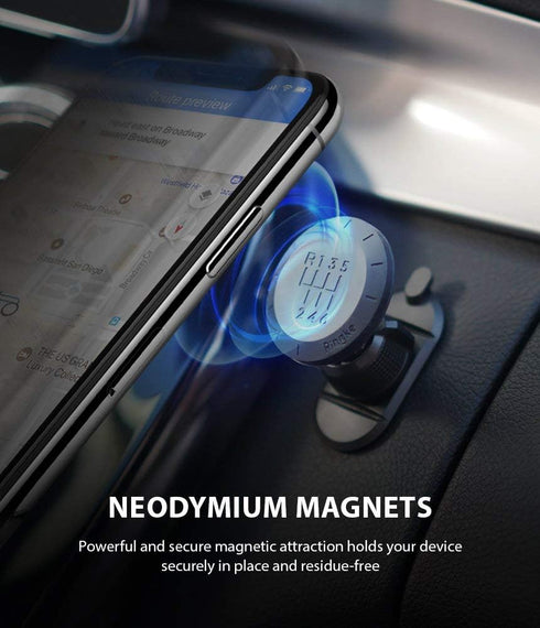 Ringke Magnetic Gear Phone Car Holder, Universal Powerful Neodymium Magnet with 360° Rotation
