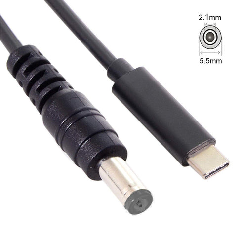 JSER Type C USB-C Input to 20V DC 5.5 2.1mm Power PD Charge Cable for Laptop Notebook